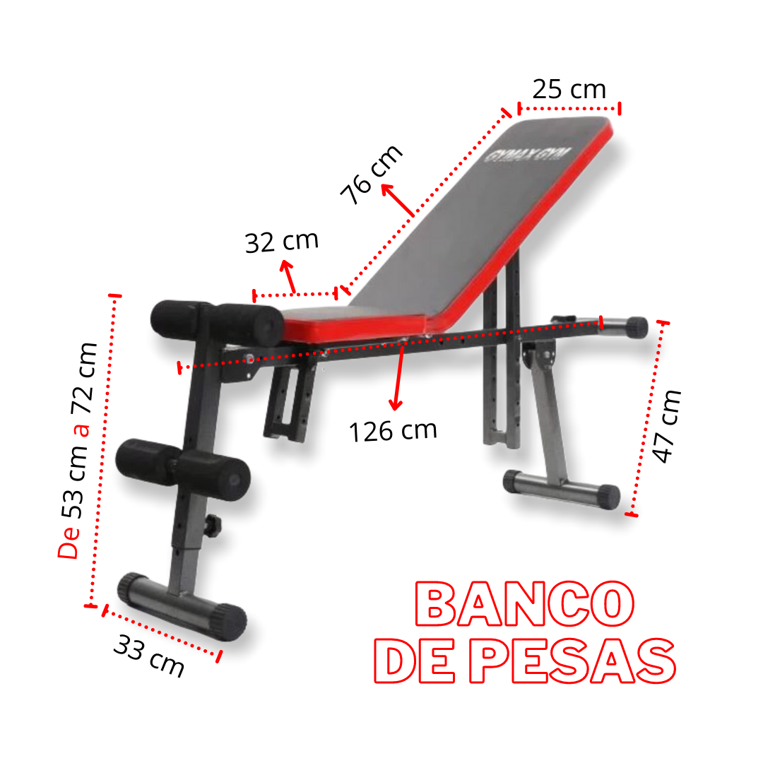 BANCO DE PESAS CORTO PLANO - Evolution Fitness